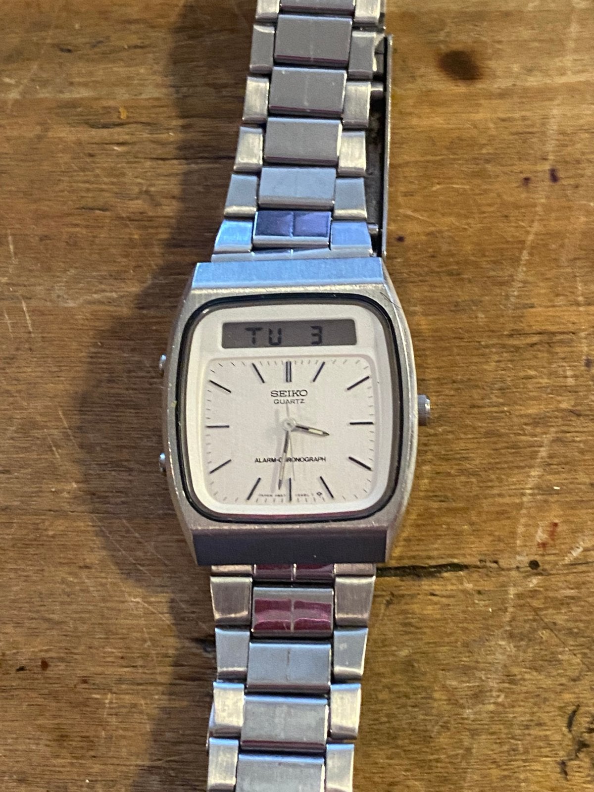 Seiko herenhorloge 1984, Sieraden, Tassen en Uiterlijk, Horloges | Heren, Verzenden, Zo goed als nieuw, Staal, Seiko