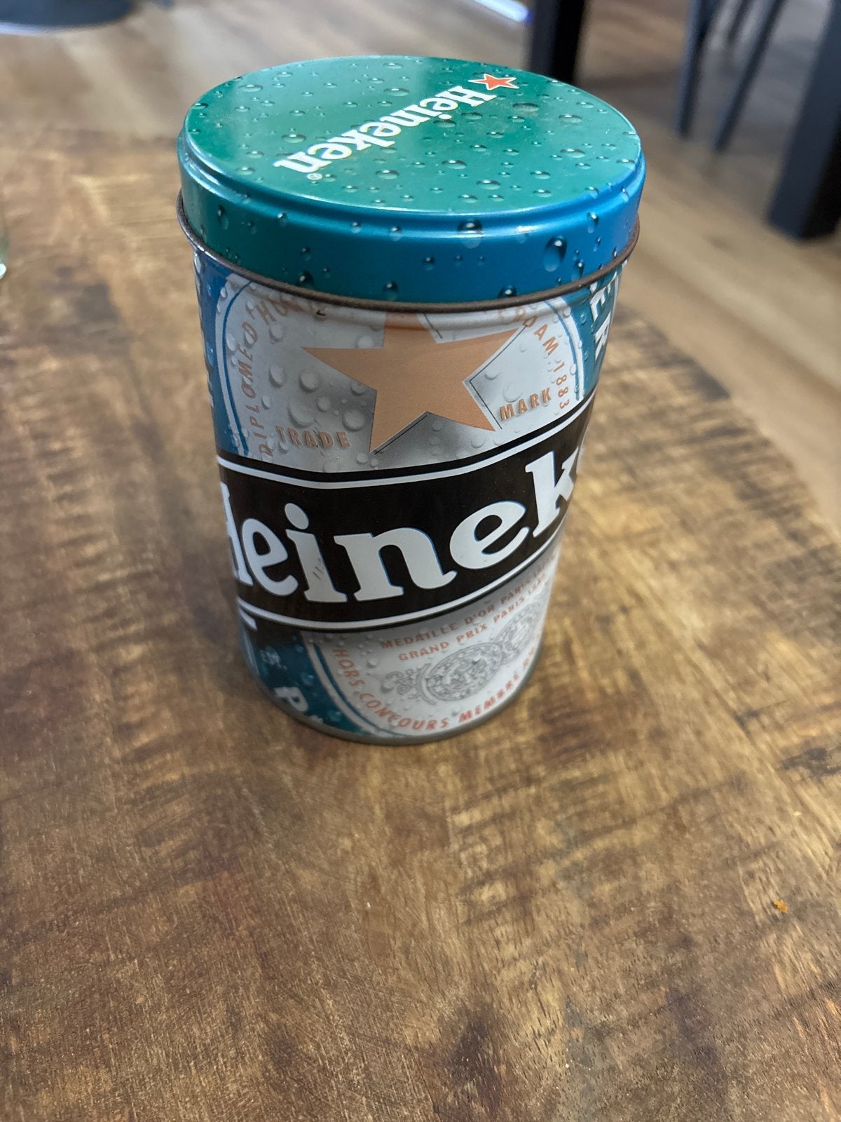 Heineken blik - Decoratief bewaarblik, Verzamelen, Ophalen of Verzenden, Gebruikt, Overige, Overige merken