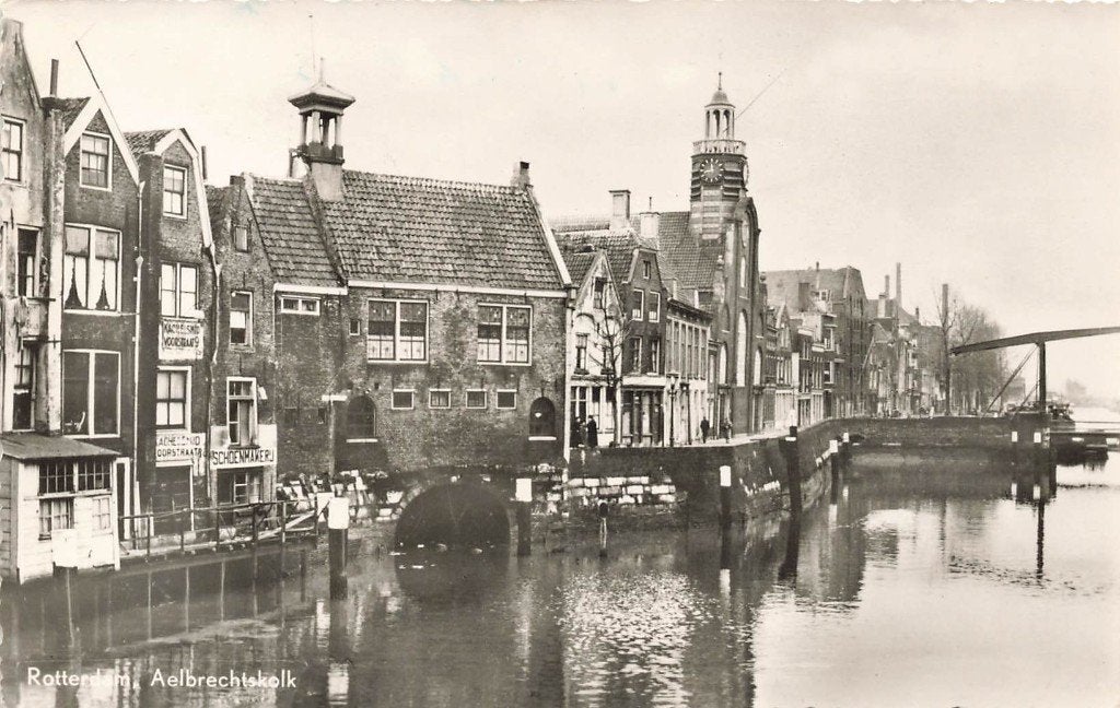 Rotterdam, Aelbrechtskolk, Ophalen of Verzenden, 1940 tot 1960, Gelopen, Zuid-Holland