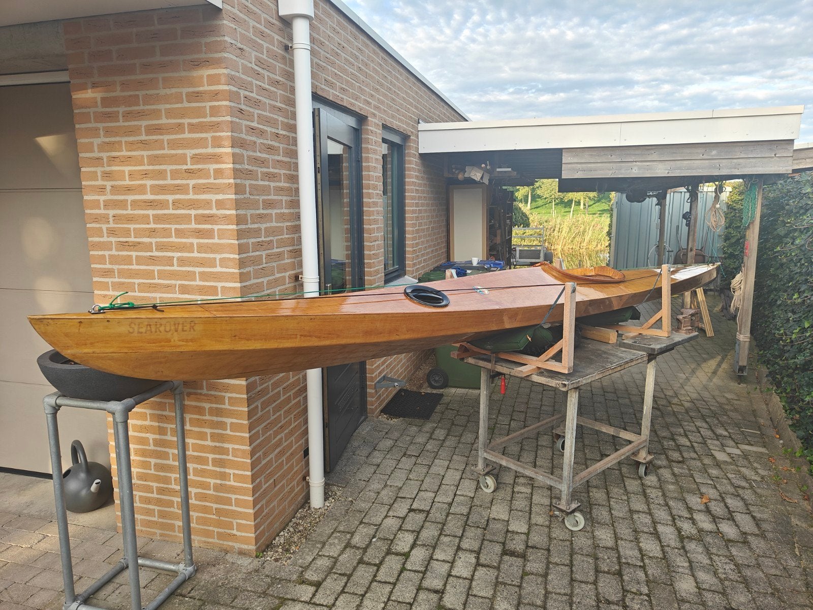 Ken Littledyke vintage zeekano zeekayak kajak hout, Ophalen, Gebruikt, 1-persoons