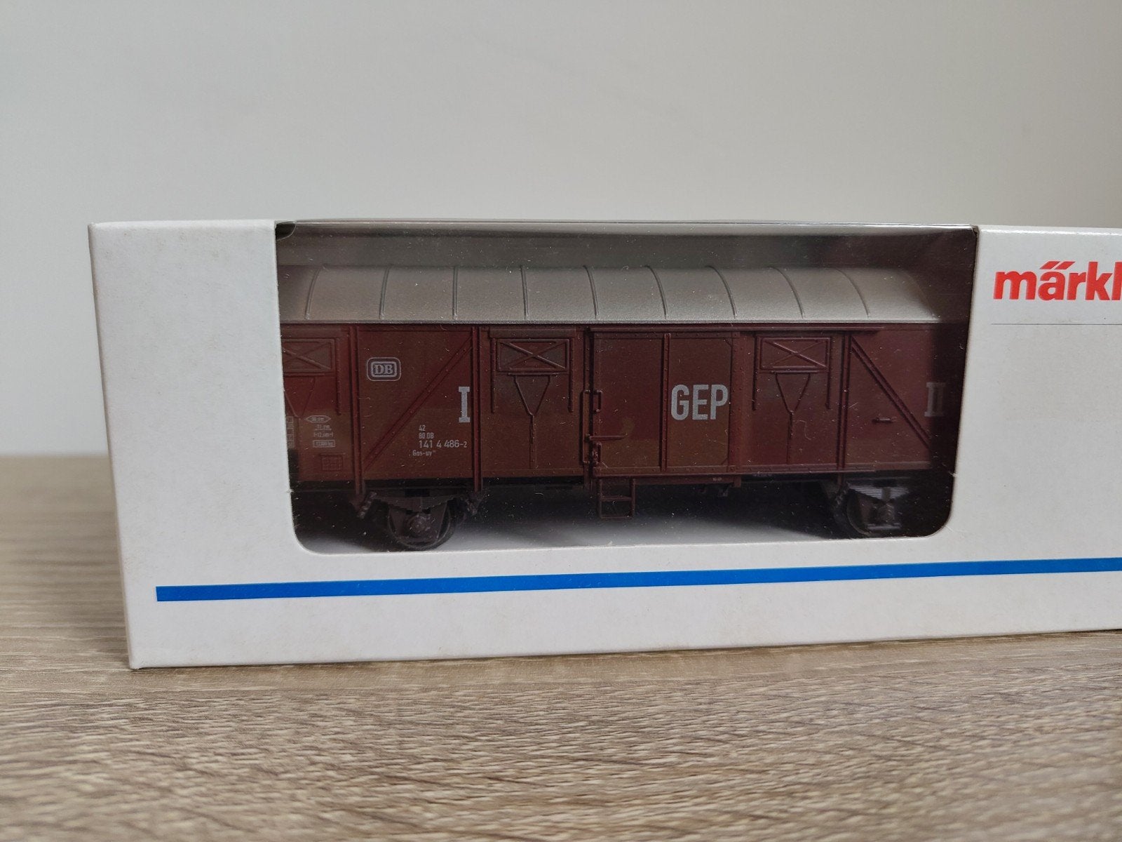 Märklin 4703 - Duitse gesloten wagen GEP, Wisselstroom, Wagon, Ophalen of Verzenden, Zo goed als nieuw