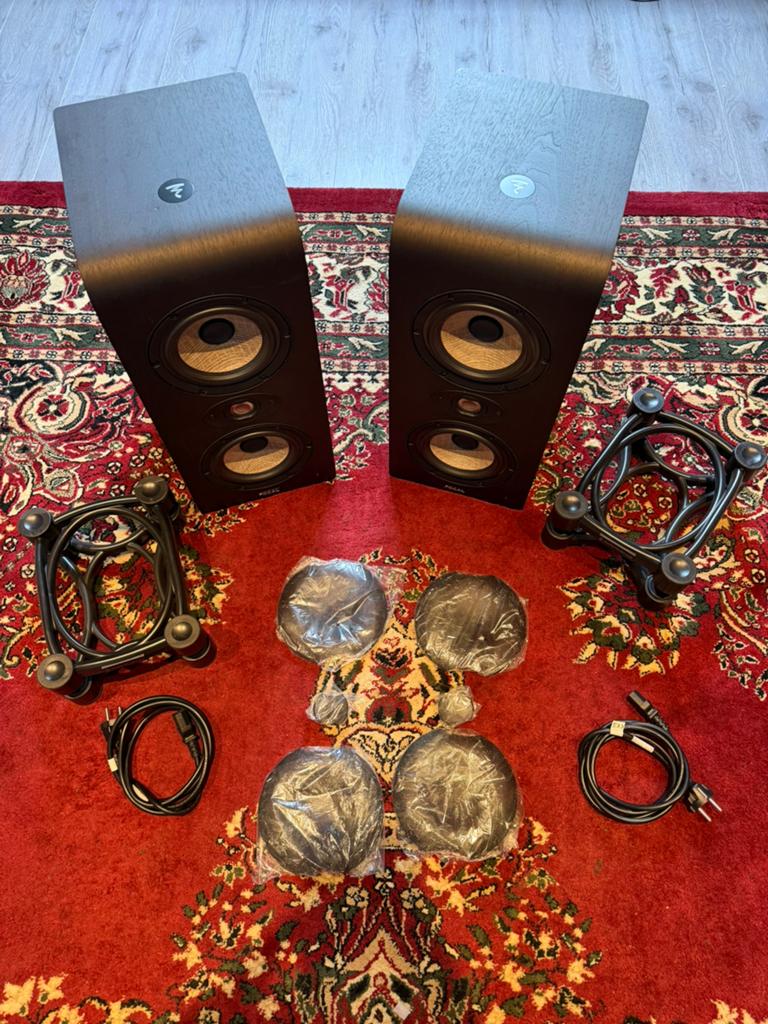 Focal Shape Twin studiomonitors (paar) — incl USB-200SUB, Zo goed als nieuw, 120 watt of meer, Front, Rear of Stereo speakers