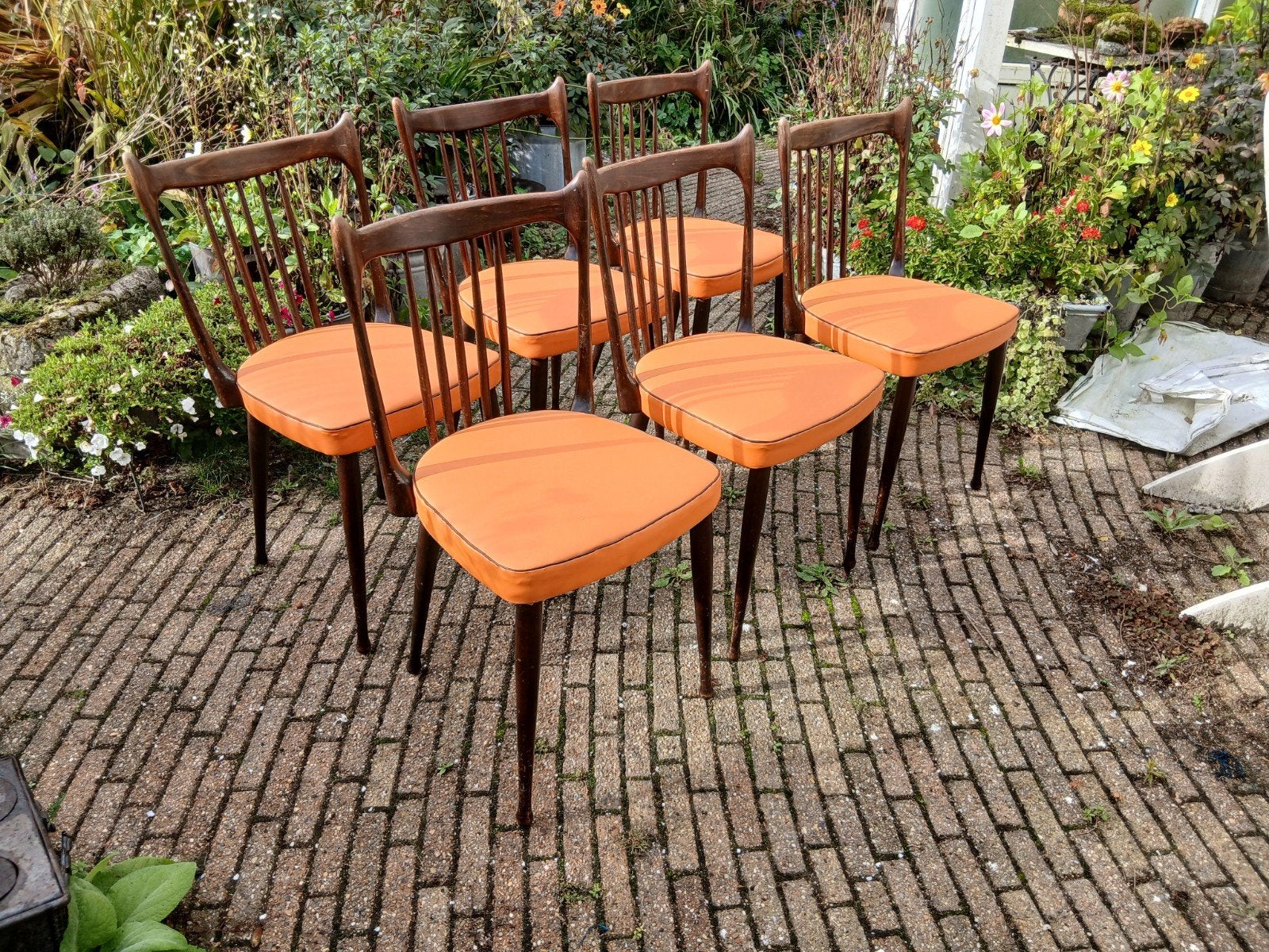 zes retro  stevens eetkamerstoelen, Ophalen, Huis en Inrichting