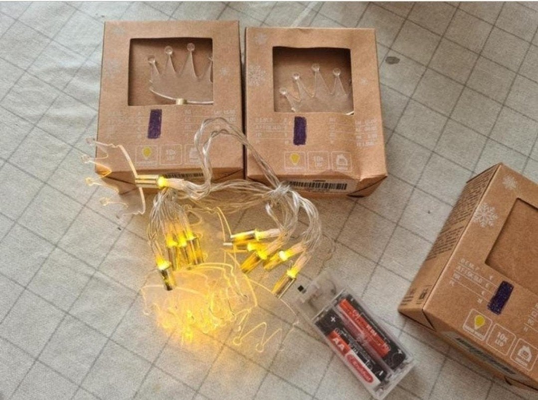 Leuke kroonvormige LED-lichtjes, Ophalen of Verzenden, Nieuw