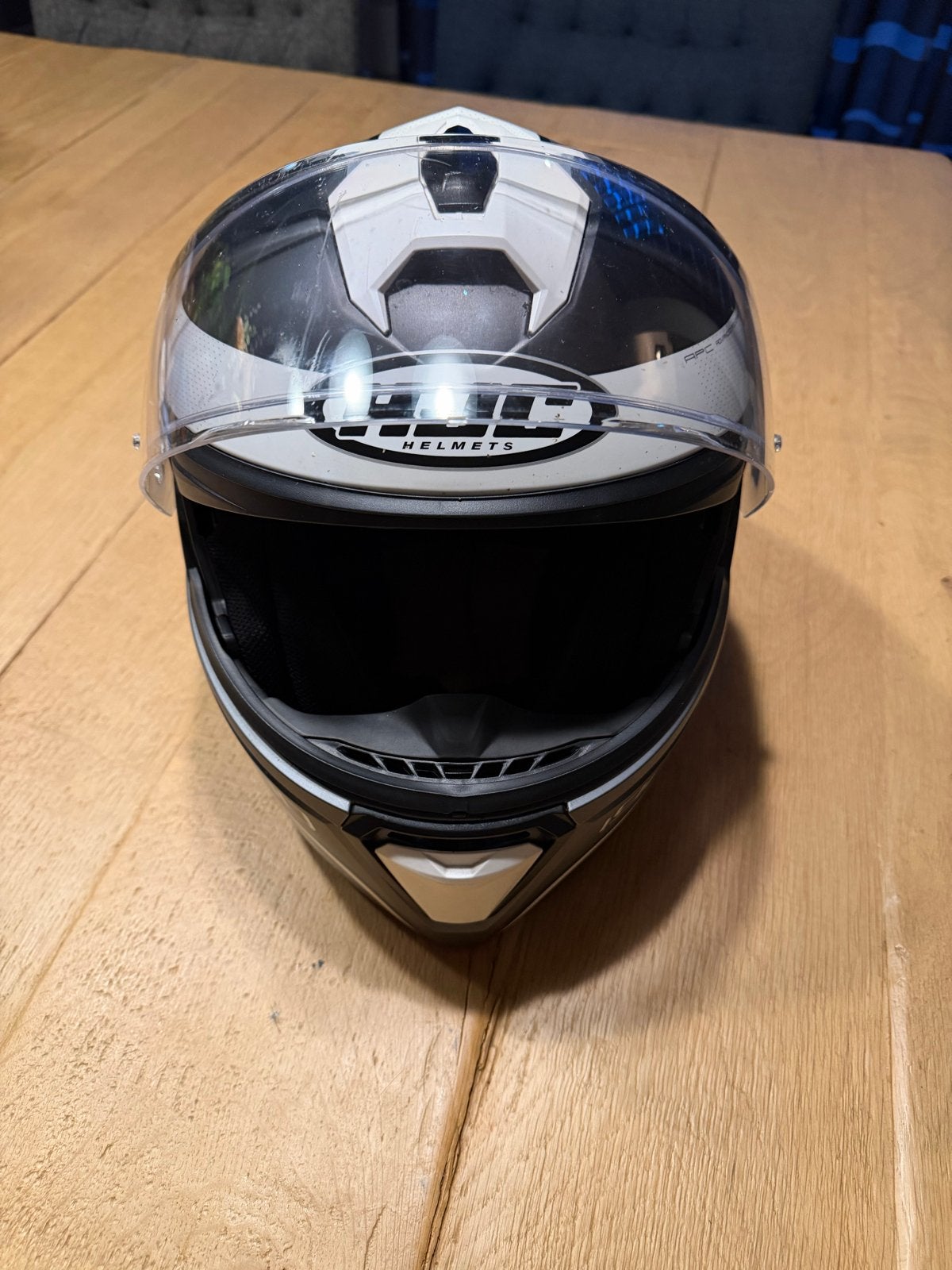 HJC i90 Systeemhelm - Zwart/Wit, Maat XL 60-61 cm, Motoren, Kleding | Motorhelmen, Ophalen, Systeemhelm, Heren, Tweedehands