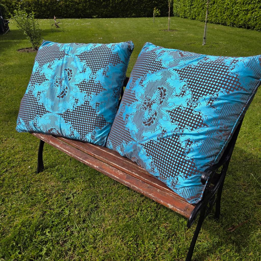 Mega grote woonkussen pillow sierkussen Ikea 72x72, Ophalen, Zo goed als nieuw, Blauw, Vierkant