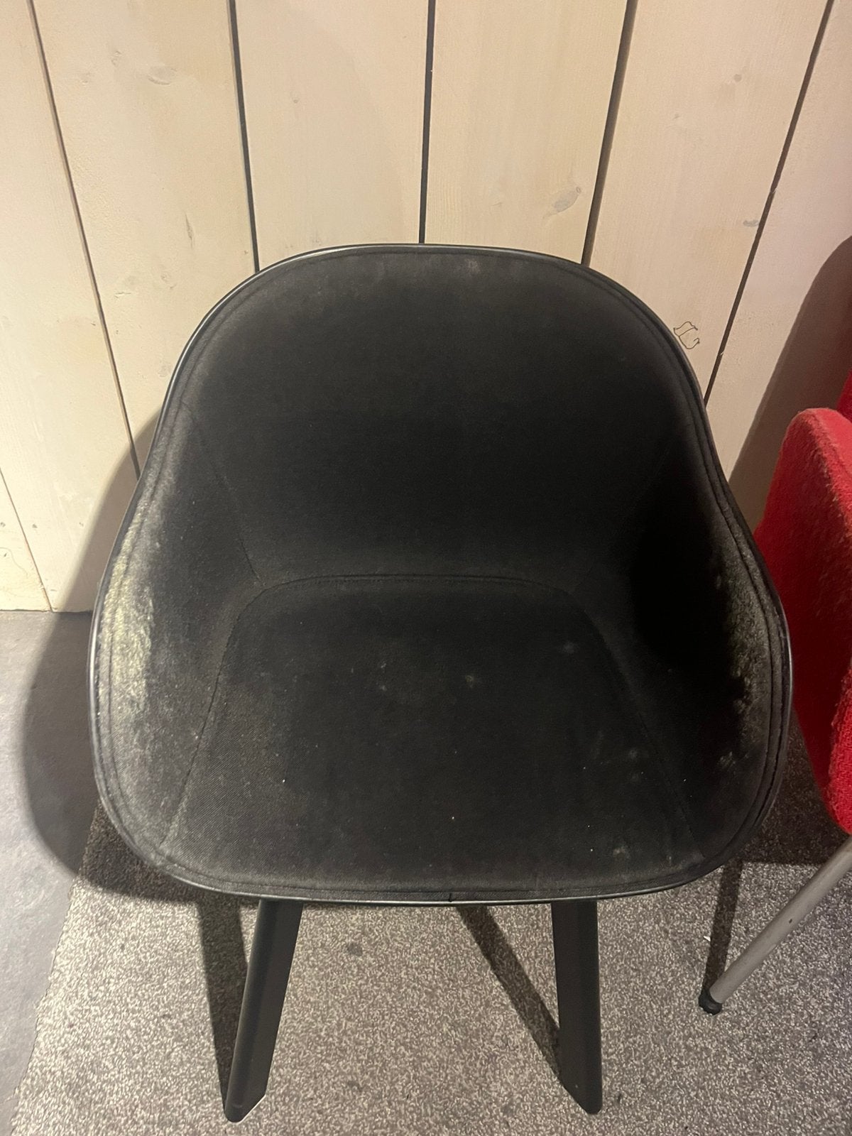 Zwarte stoel, Ophalen, Gebruikt, 50 tot 75 cm