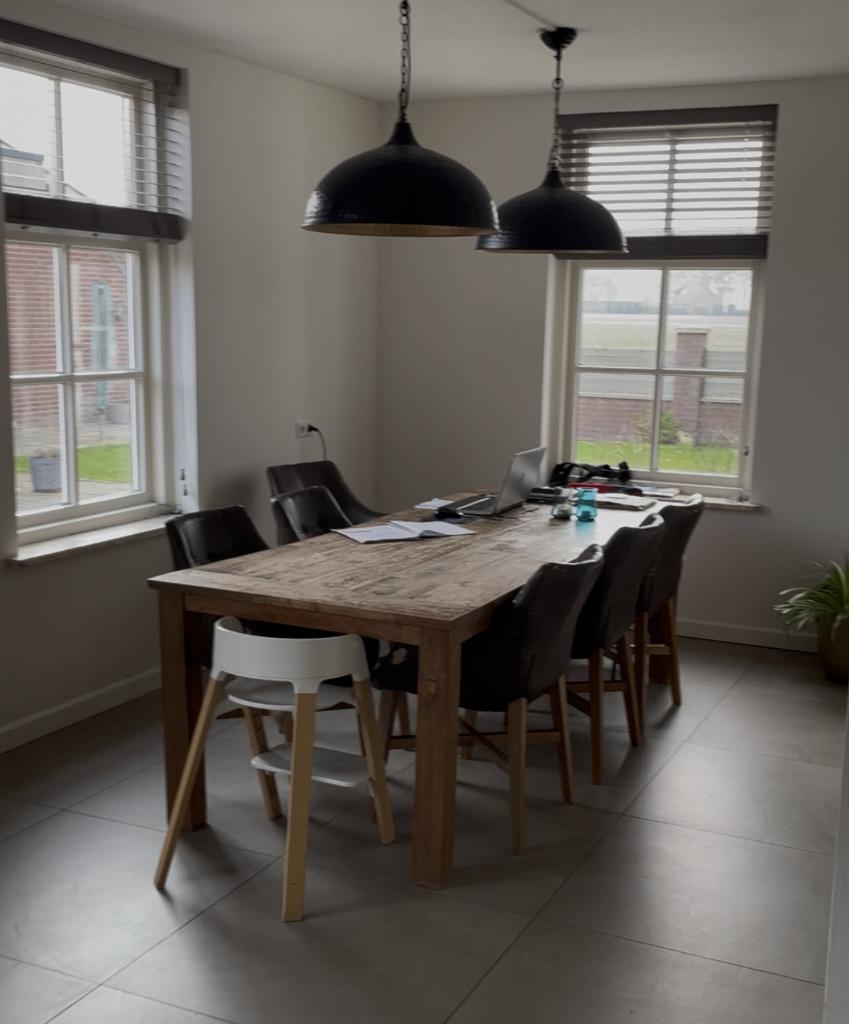 GRATIS op te halen 6 eetkamerstoelen, Ophalen, Gebruikt, Bruin, Overige materialen