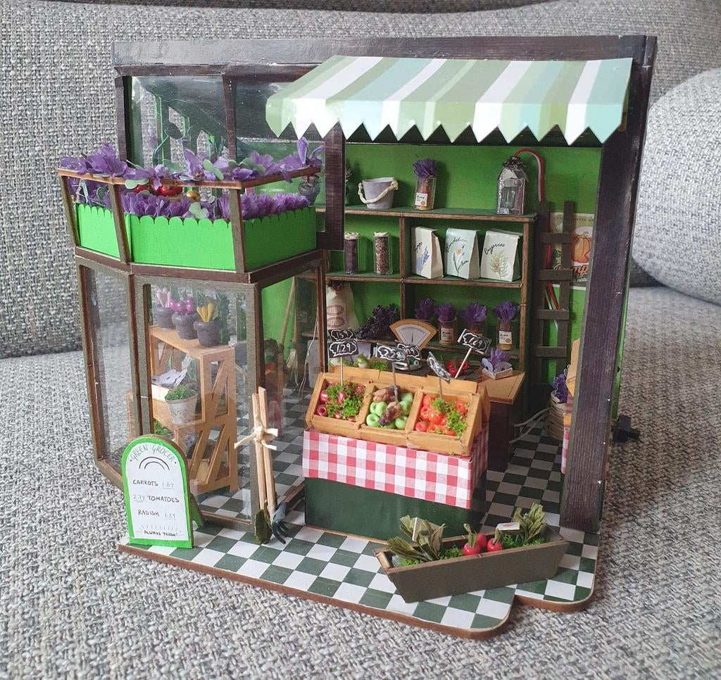 Miniatuur groentewinkel met verlichting, Ophalen
