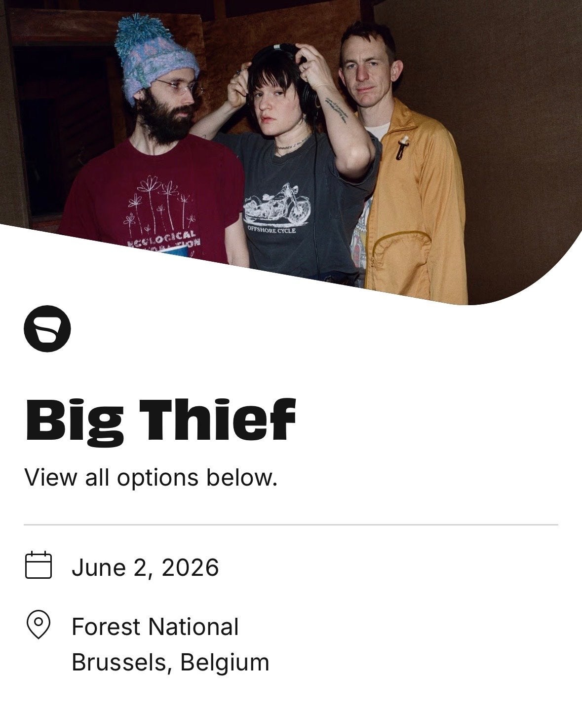 3 kaartjes Big Thief 2 juni Brussel, Drie personen of meer, Juni
