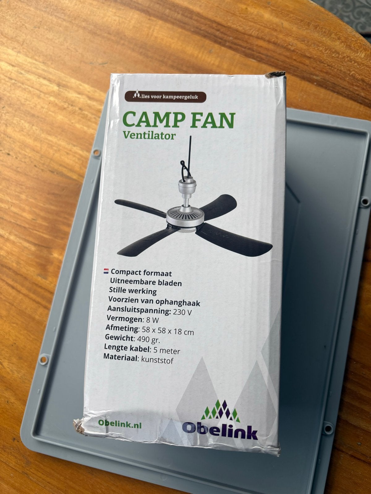 Obelink Camp Fan Ventilator - Compact en Stil, Ophalen of Verzenden, Nieuw