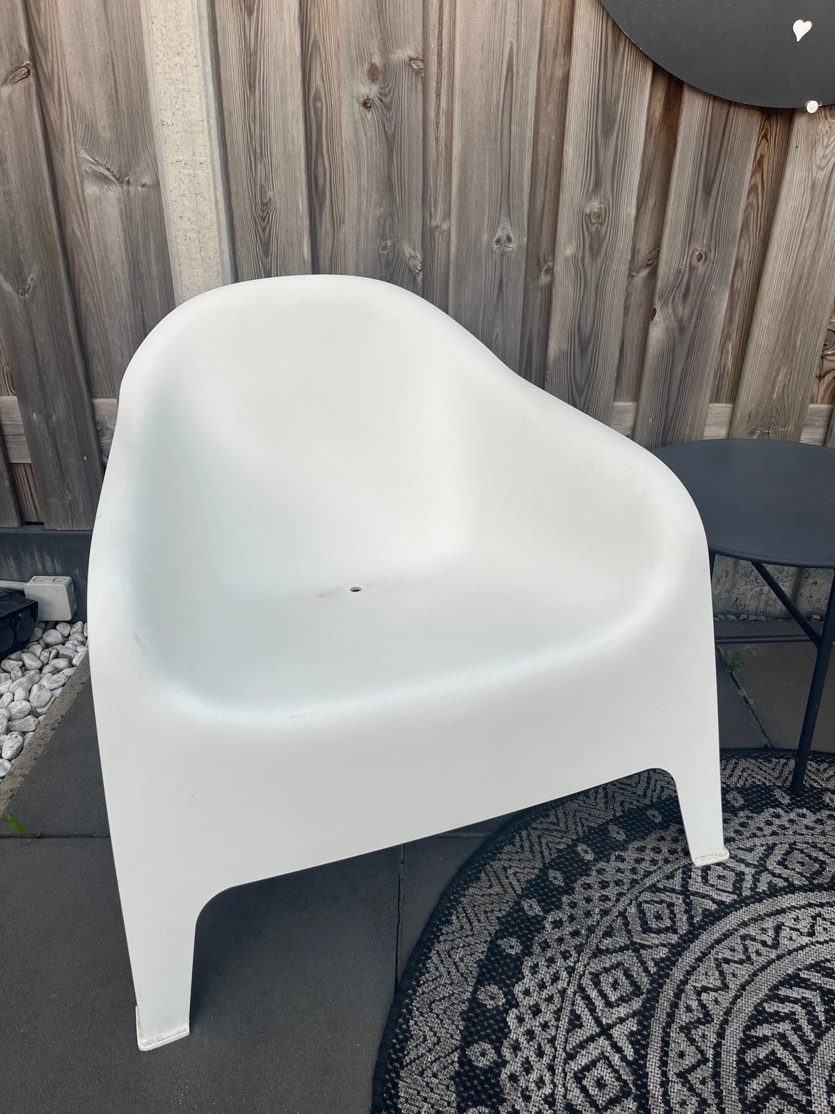 Ikea tuinstoel, Kunststof, Gebruikt, Wit, Ophalen of Verzenden