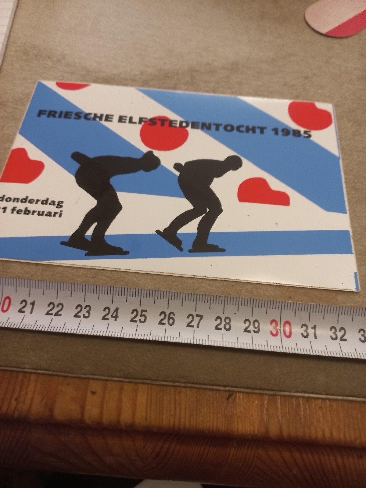 Friesche Elfstedentocht 1985 Poster/Plaatje, Ophalen of Verzenden, Gebruikt