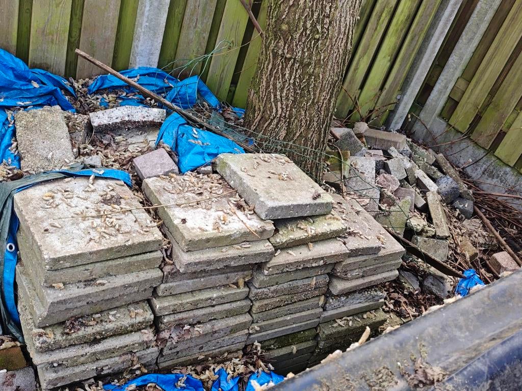 Gebruikte terrastegels en klinkers, Ophalen