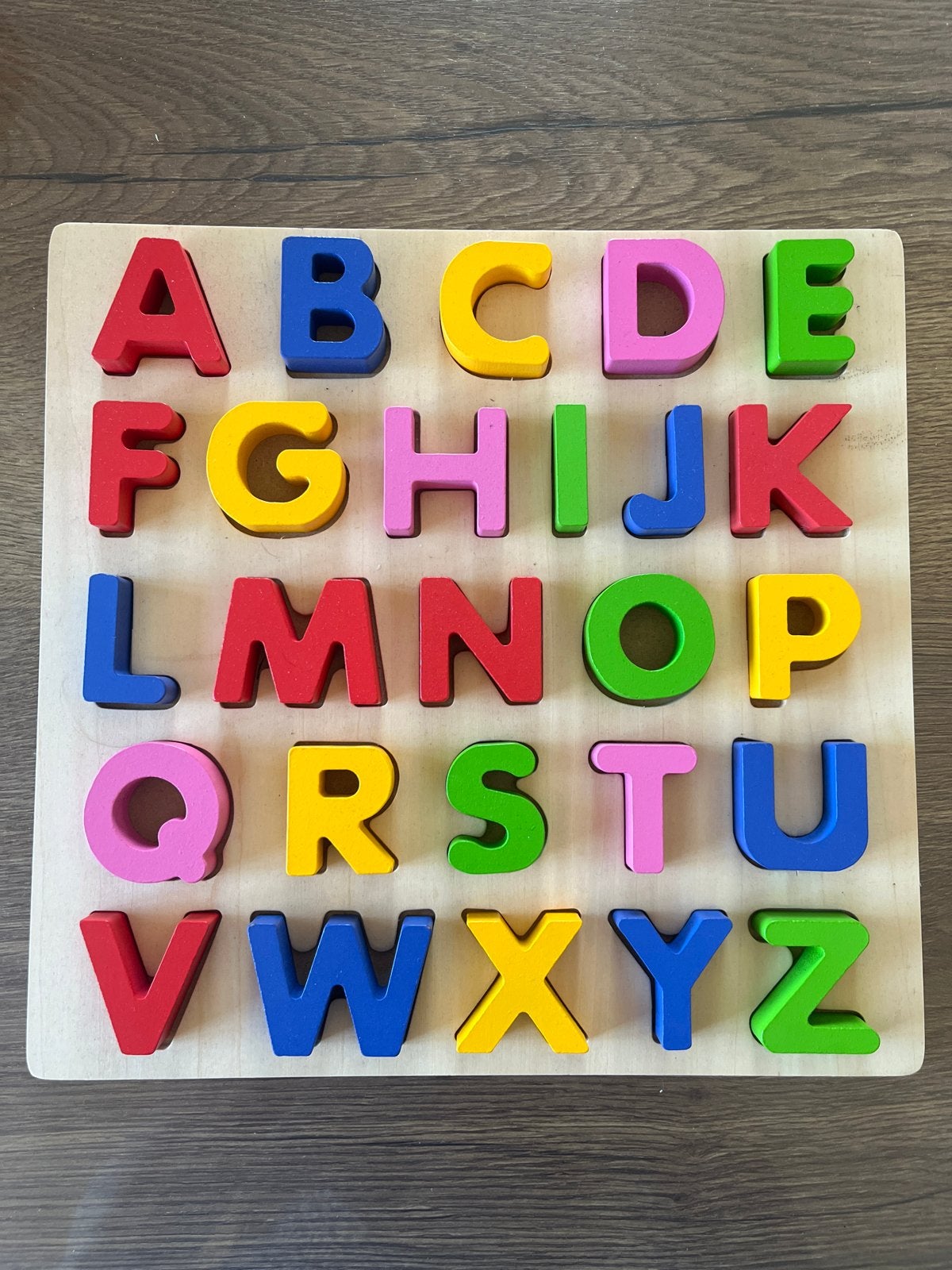 Houten letterpuzzel - Alfabet leren, Ophalen, Gebruikt, Puzzelen