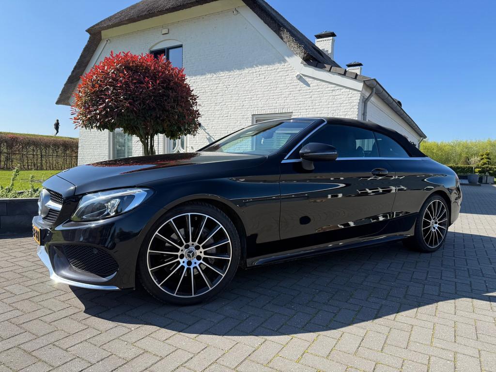 Mercedes-Benz C-klasse Cabrio C 180 Edition / Bj: 2017 / AMG, Auto's, Automaat, Cabriolet, 4 stoelen, Zwart