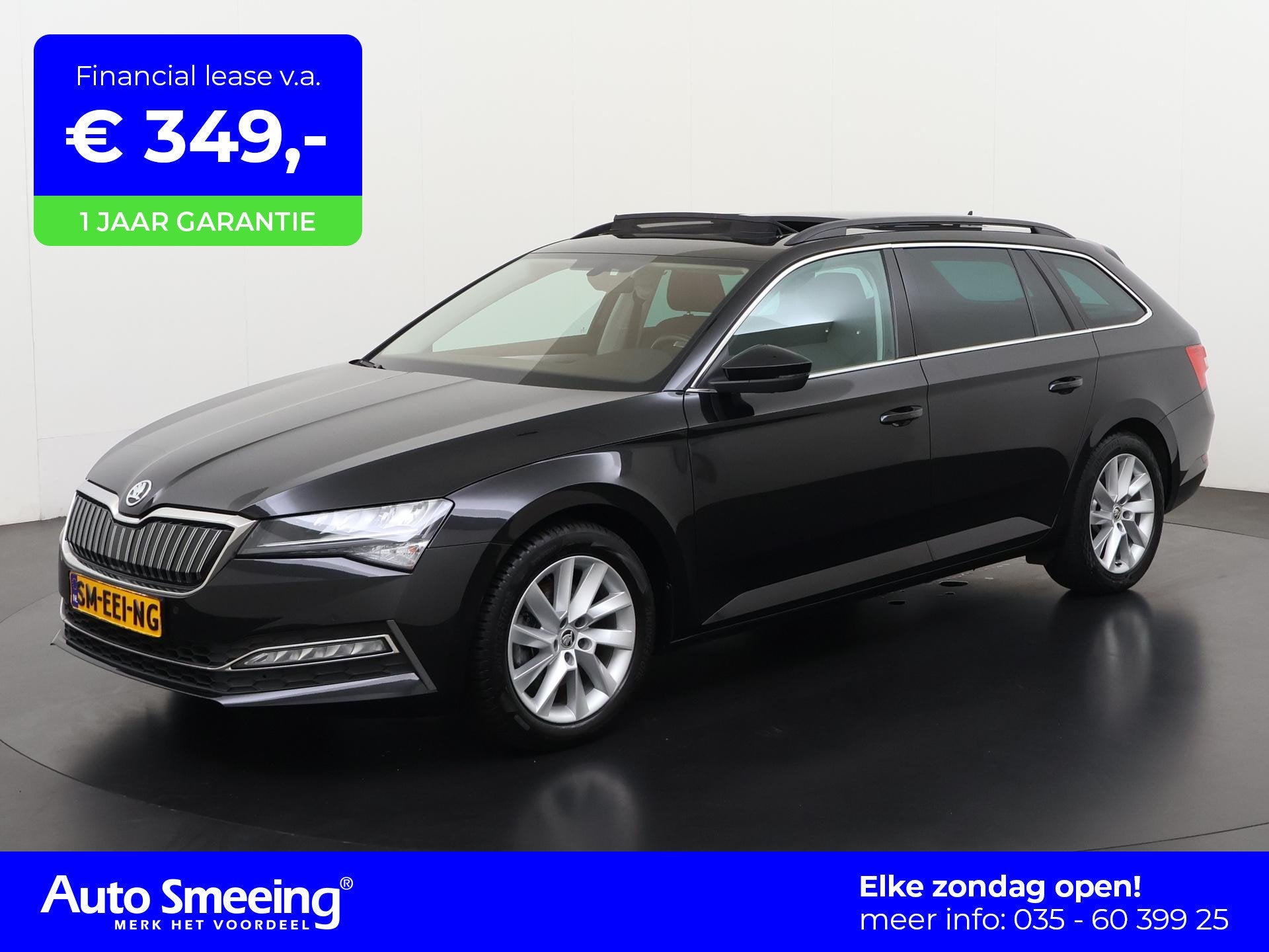 Skoda Superb Combi 1.4 TSI iV Business Plus | Panoramadak |, Auto's, Gebruikt, Zwart, Hybride Elektrisch/Benzine, 1600 kg