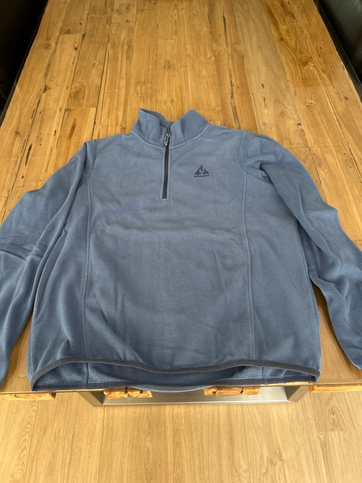 Blauwe fleece trui met rits -Ayachucho, Ophalen, Gedragen, Maat 52/54 (L), Blauw