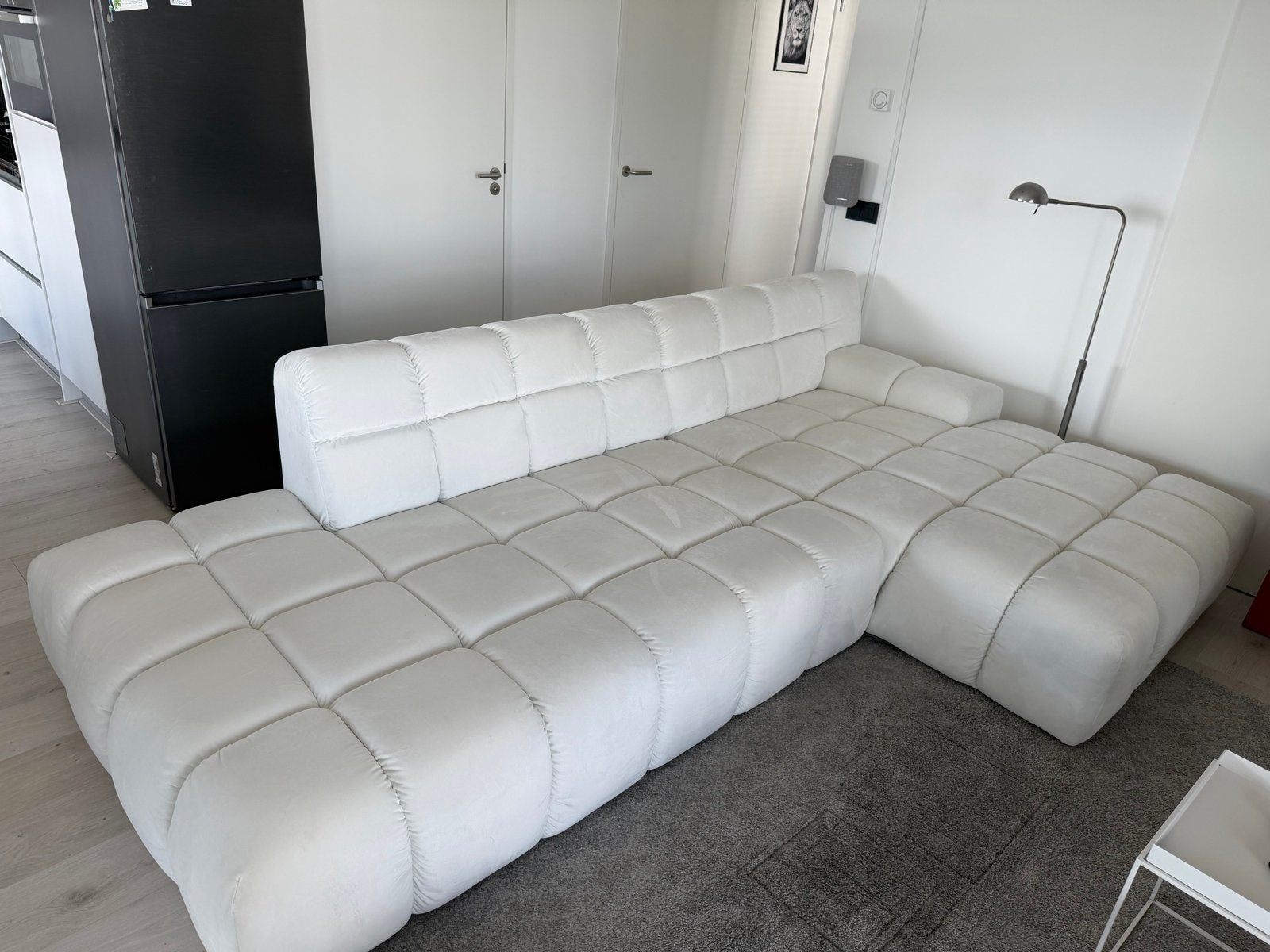 Zitmaxx Trentino Loungebank  - Wit, Zo goed als nieuw, Ophalen, 125 tot 150 cm, Hoekbank, 300 cm of meer