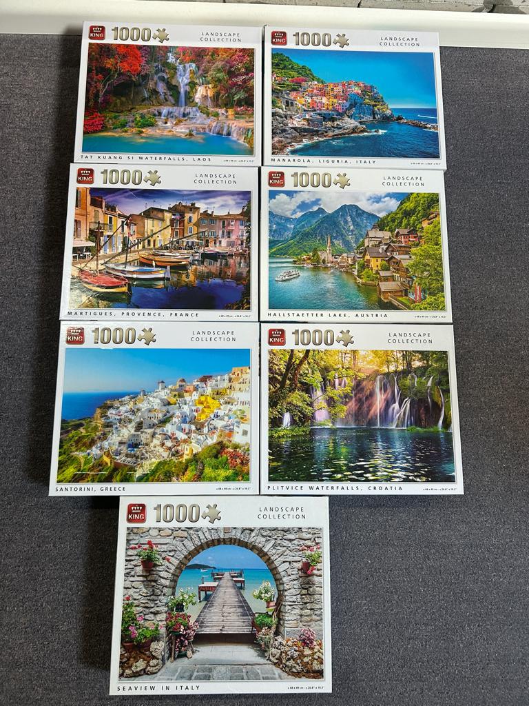 Puzzels King " Landscape collection", Hobby en Vrije tijd, Denksport en Puzzels, Ophalen, 500 t/m 1500 stukjes, Gebruikt, Legpuzzel