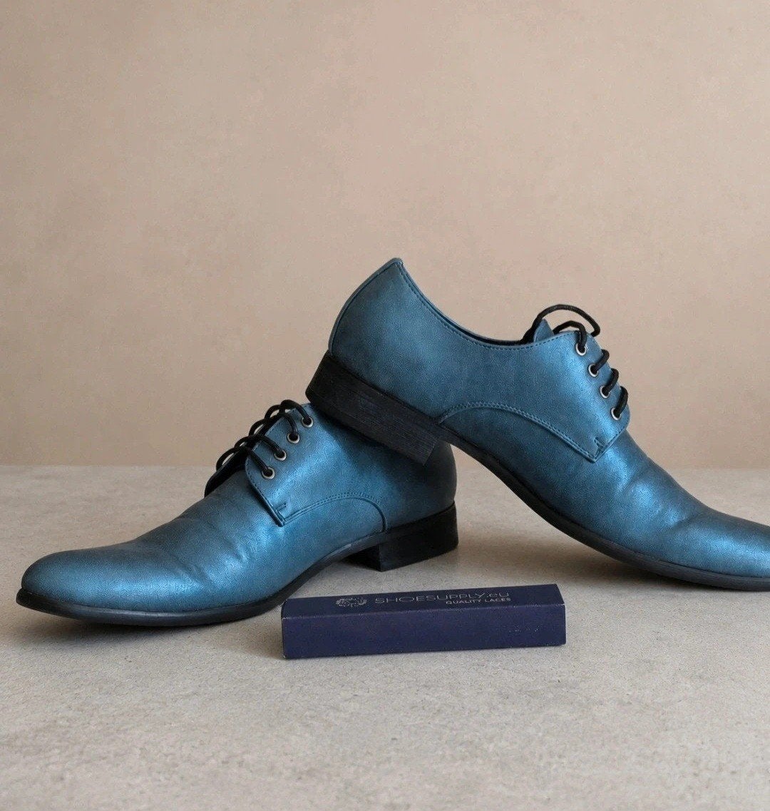 Lureaux Herenschoenen Aqua Blauw Maat 42 + Extra Veters, Gedragen, Veterschoenen, Lureaux, Verzenden