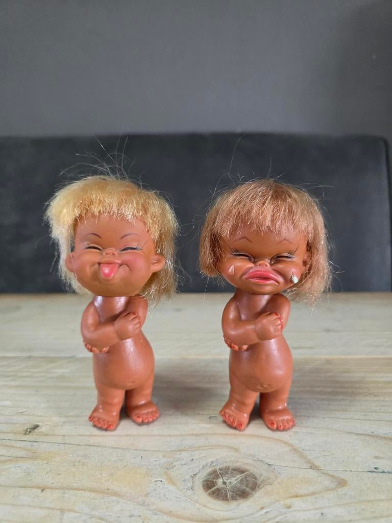 Set Vintage Moody Cuties - Jaren 60/70 - Hong Kong - 12 cm, Ophalen of Verzenden, Gebruikt