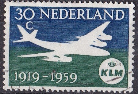 40 jaar KLM - gebruikt – NVPH 730, Postzegels en Munten, Ophalen of Verzenden, Na 1940, Gestempeld