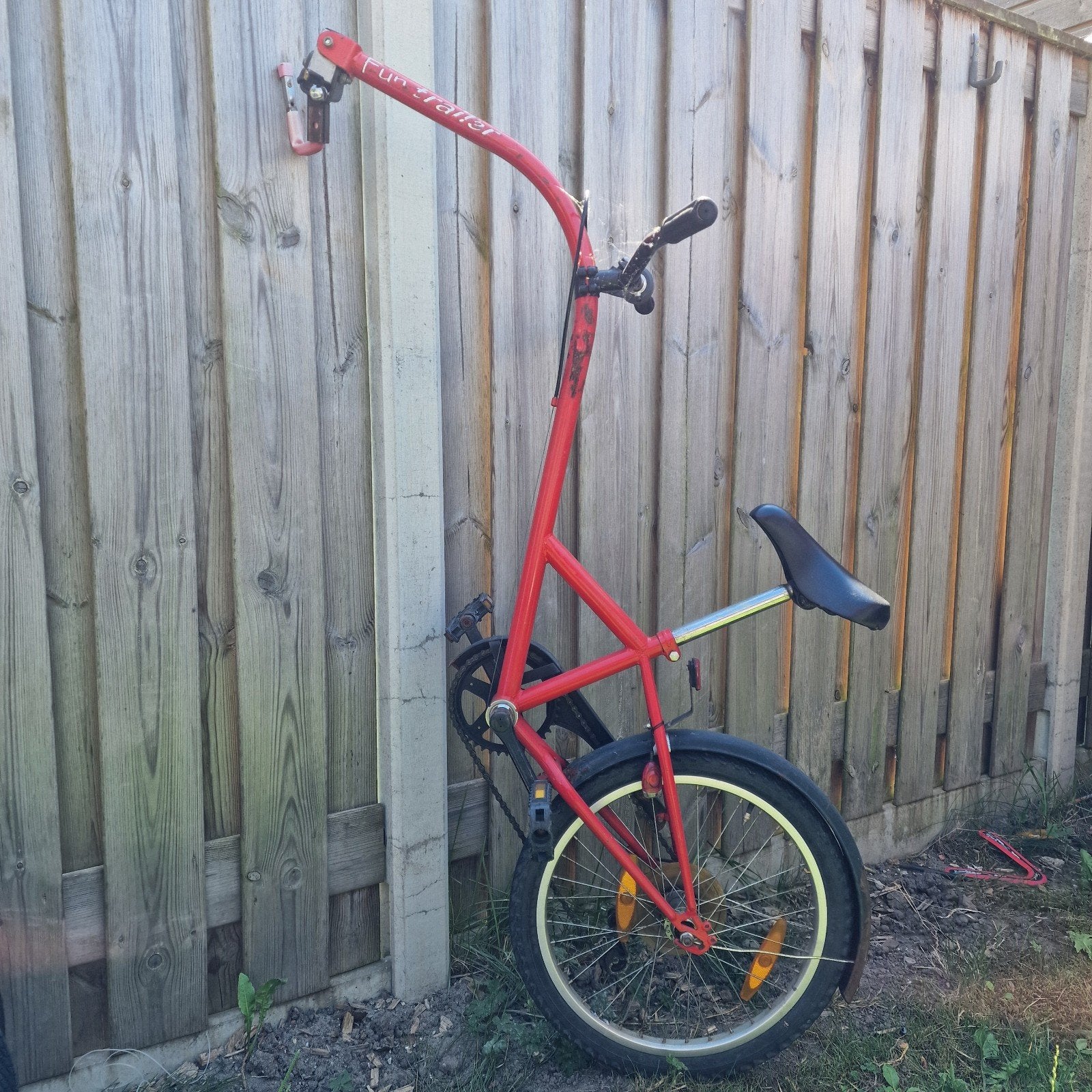 Rode Fun Trailer Kinderfietsaanhanger, Ophalen of Verzenden, Gebruikt, Velgrem, 16 tot 20 inch