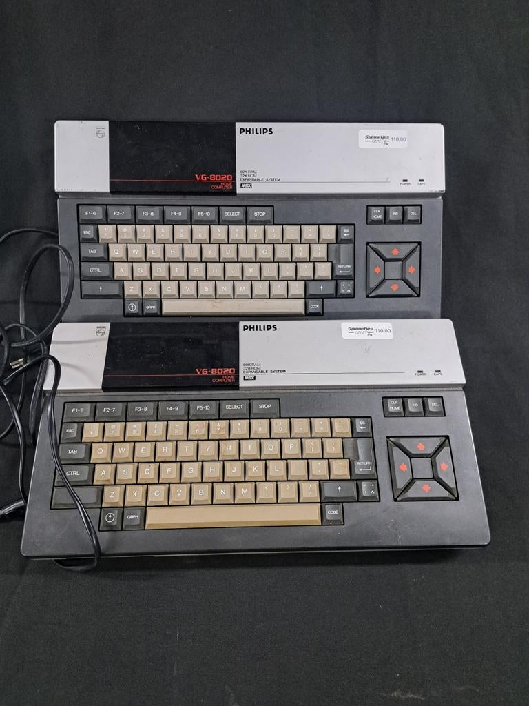 2x Philips VG-8020 MSX Homecomputer, Spelcomputers en Games, Spelcomputers | Overige, Ophalen of Verzenden, Gebruikt