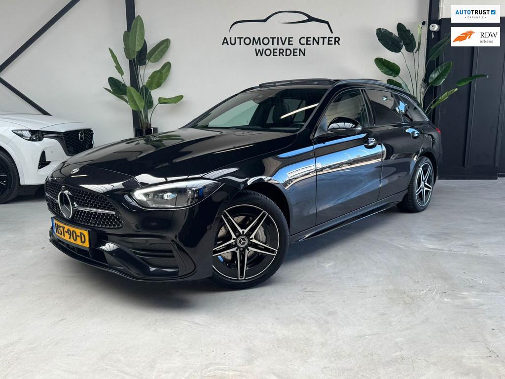 Mercedes-Benz C-klasse Estate 300 e AMG Line PANO HUD BURMES, Auto's, Mercedes-Benz, Bedrijf, Te koop, C-Klasse, 360° camera, ABS