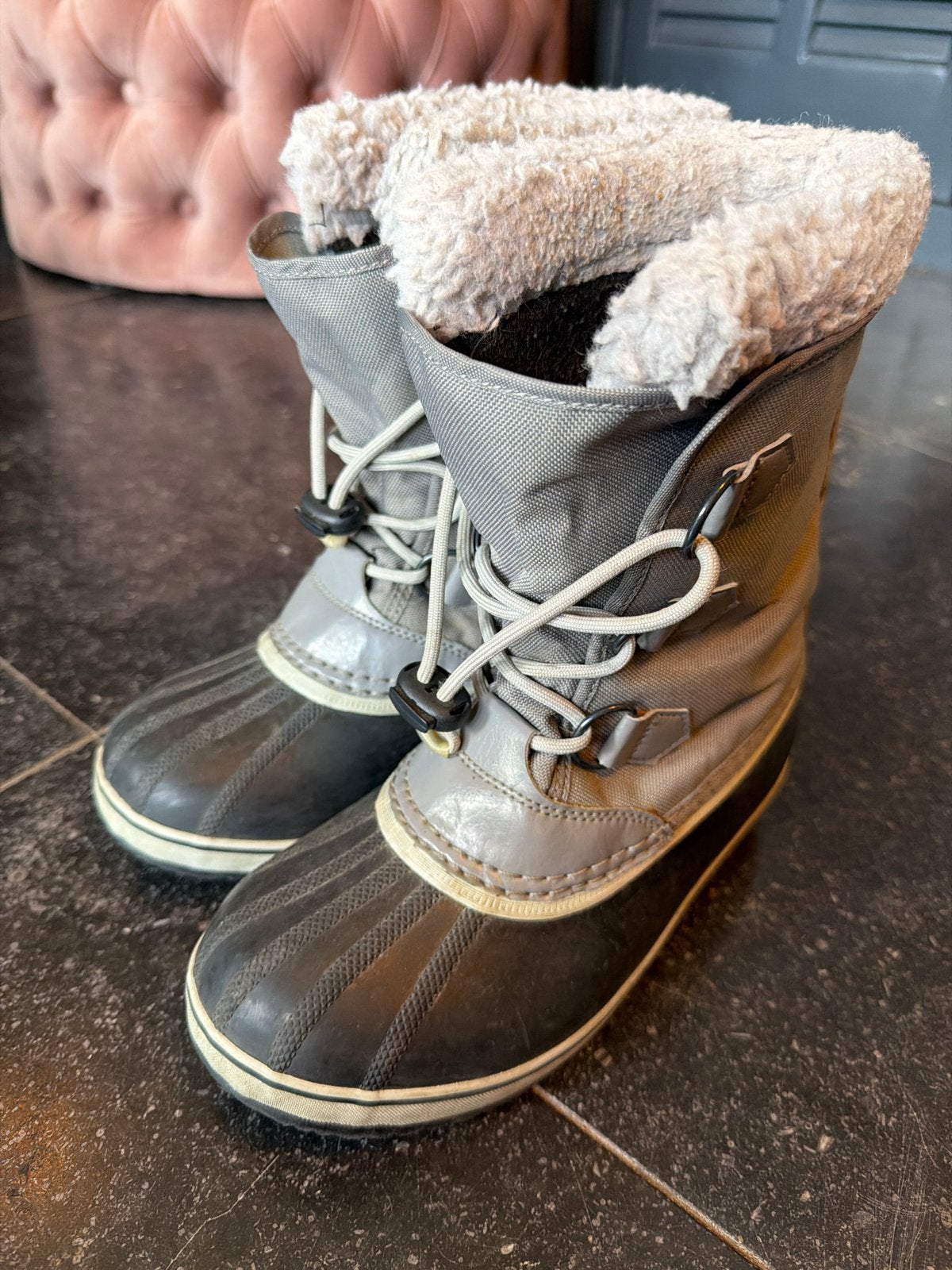 Sorel Snowboots Maat 35 - Grijs/Zwart, Ophalen of Verzenden, Zo goed als nieuw