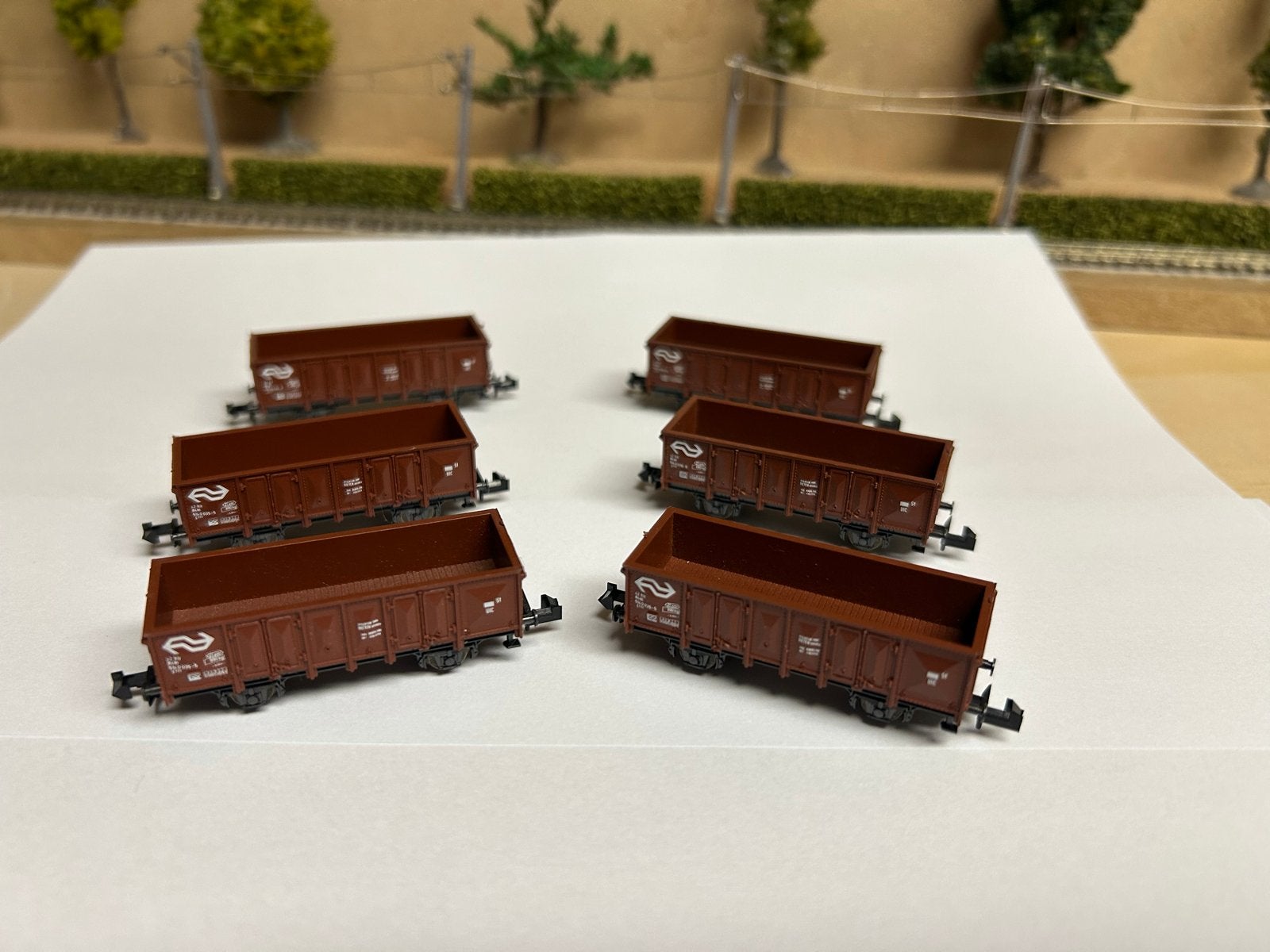 N-spoor NS open goederenwagons - set van 6, Overige merken, Gebruikt, Wagon, Ophalen of Verzenden