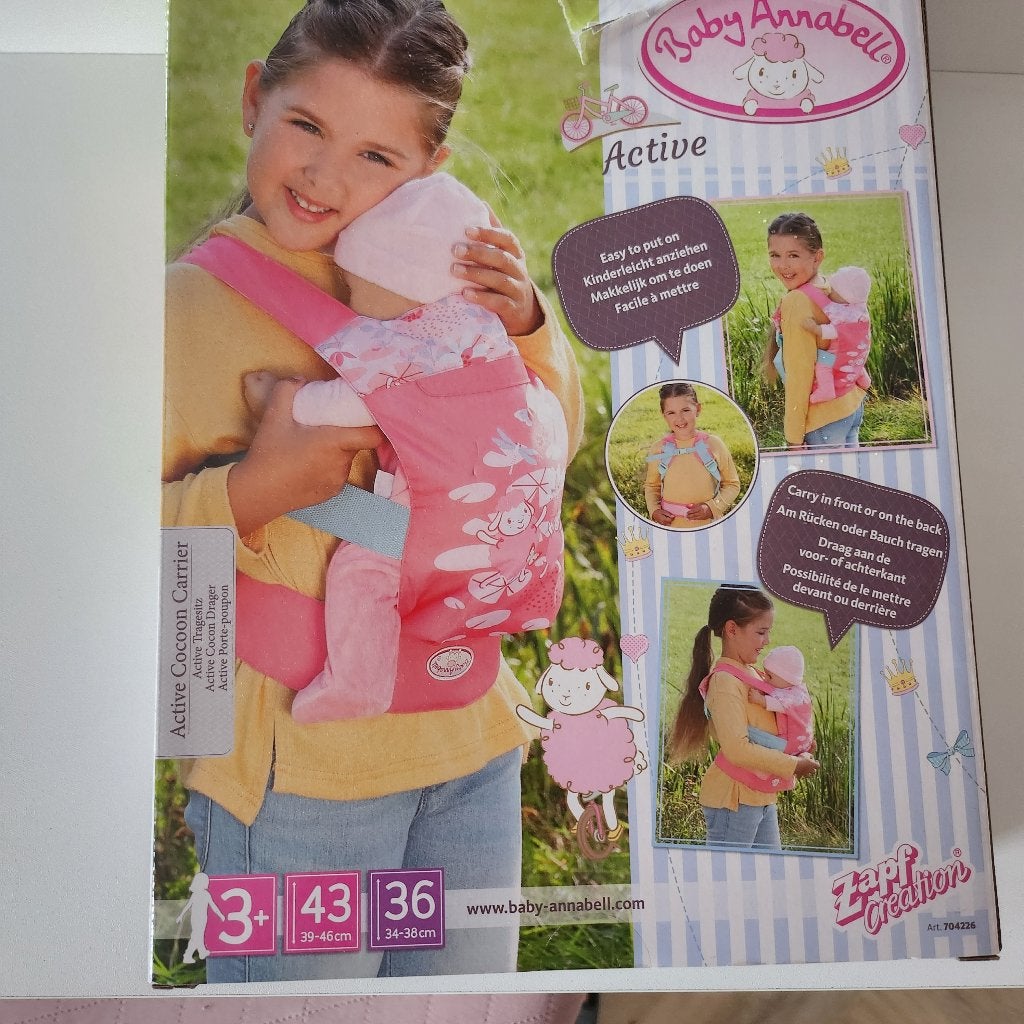 Baby Born draagzak voor pop, Ophalen of Verzenden, Nieuw, Babypop