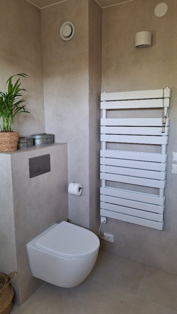 Nieuwe Vipera Vulcan handdoekradiator 60x123cm 1317 W elec., Ophalen, Radiator, Nieuw, Minder dan 60 cm