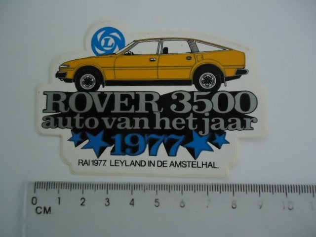 sticker oud ROVER 3500 vitesse auto vh jaar 1977 Leyland, Verzenden, Zo goed als nieuw, Bedrijf of Vereniging