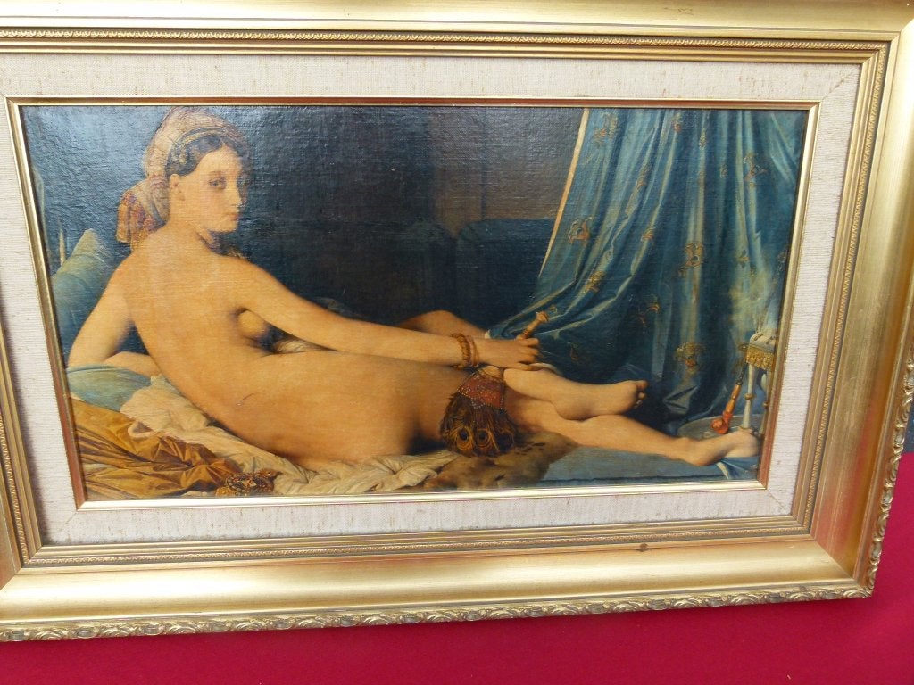 La Grande Odalisque England handpainted UK, Ophalen, Zo goed als nieuw, Schilderij, Minder dan 50 cm