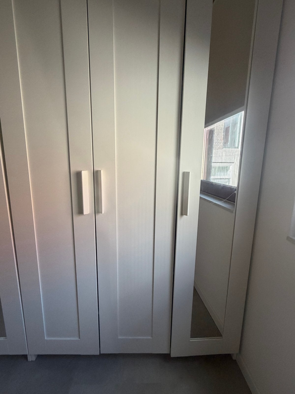 IKEA BRIMNES Kledingkast met 3 deuren, wit, 117x50x190 cm, Huis en Inrichting, Ophalen, Gebruikt, 100 tot 150 cm, 150 tot 200 cm