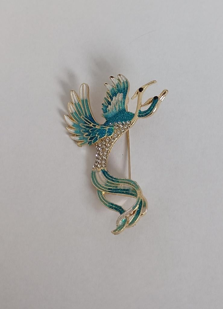 Feniks broche, Sieraden, Tassen en Uiterlijk, Overige materialen, 4 tot 7 cm, Overige kleuren, Nieuw