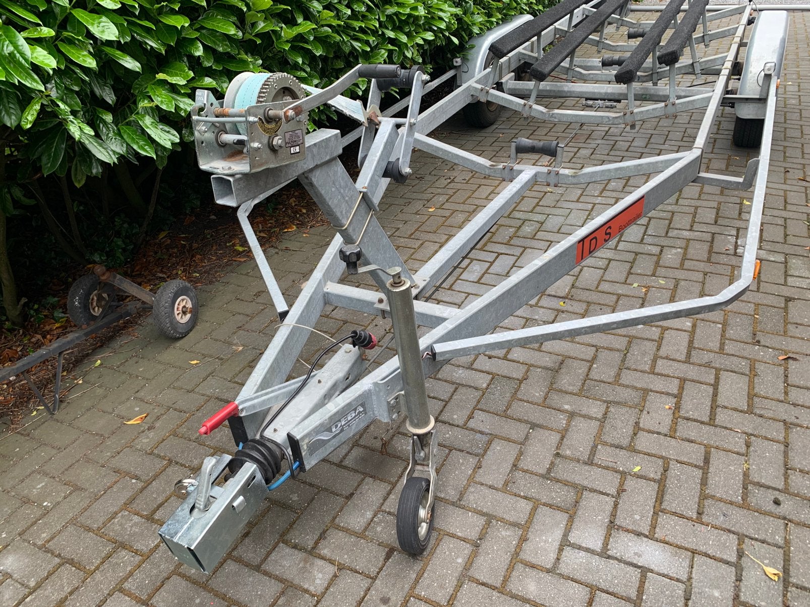 Dubbel as trailer met kenteken tot 7.5m ook sloepen, Gebruikt, 1500 tot 3000 kg, 6 tot 9 meter, Overige typen