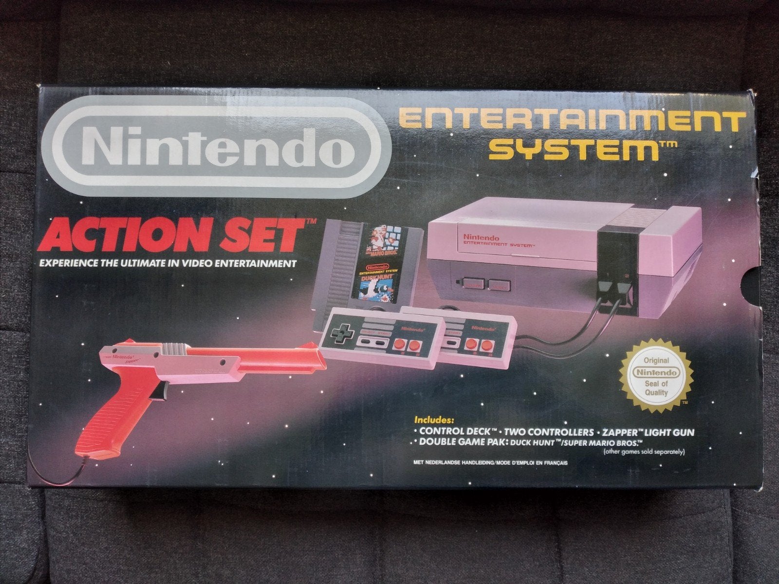 Nintendo action set, entertainment system. Jaren 80., Spelcomputers en Games, Spelcomputers | Nintendo NES, Ophalen of Verzenden