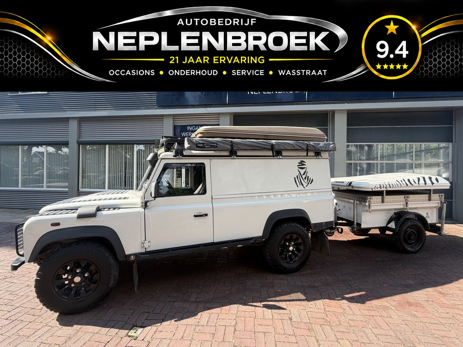 Land Rover Defender 2.4 TD HT 110" E Bj 2007 CAMPER 122PK (c, 1780 kg, Stof, 4 cilinders, Bedrijf