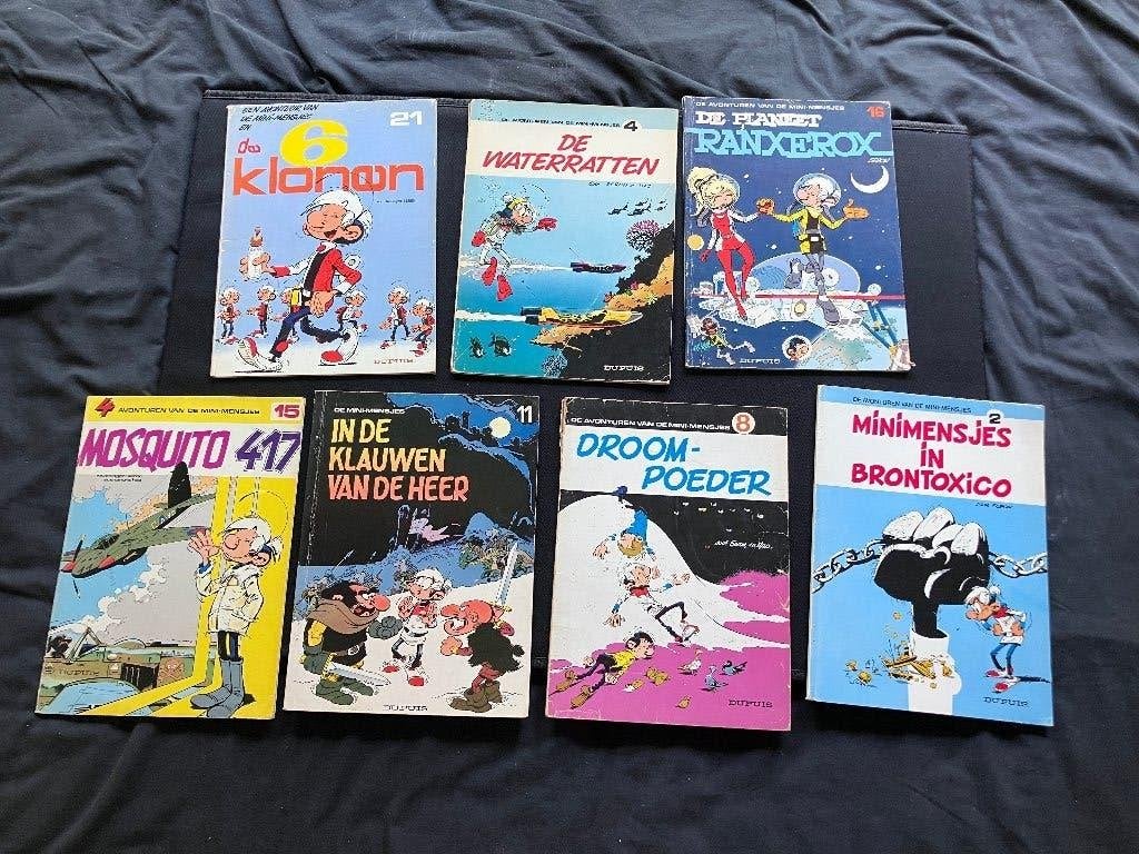 7 strips de mini mensjes. Diverse titels, Gelezen, Ophalen of Verzenden, Dupuis, Meerdere stripboeken