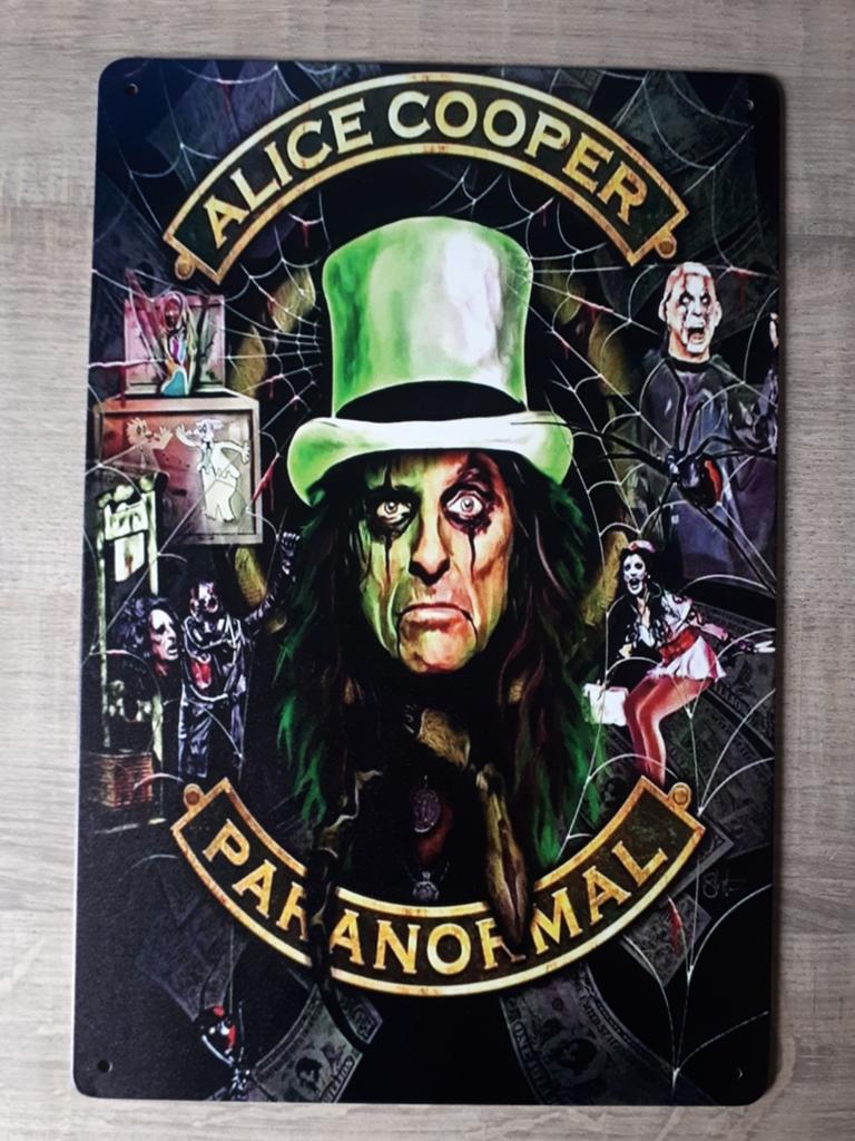 Alice Cooper 20x30 cm Metalen Reclamebord, Verzamelen, Ophalen of Verzenden, Nieuw, Poster, Artwork of Schilderij