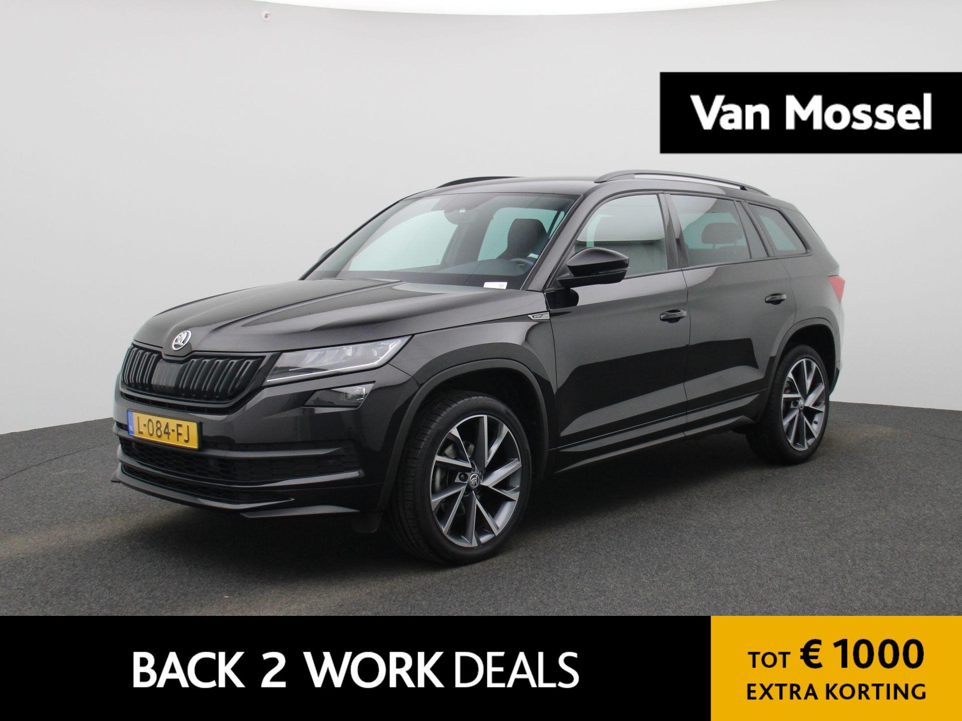 Skoda Kodiaq 1.5 TSI Sportline Business | STOEL-STUURWIELVER, Auto's, Skoda, Voorwielaandrijving, 12 maanden, 4 cilinders, Alcantara