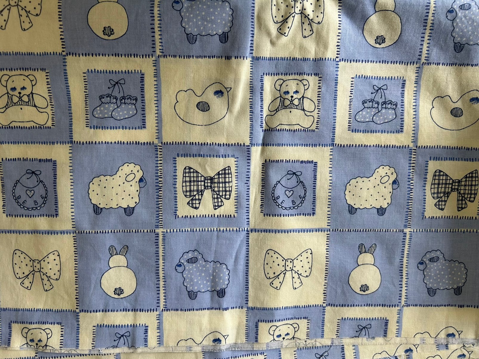 Lap met schaapjes, Ophalen of Verzenden, Katoen, 30 tot 200 cm, 120 cm of meer