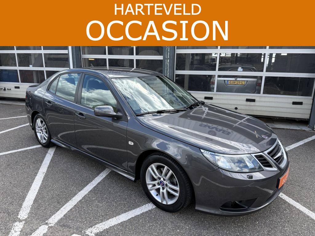 Saab 9-3 Sport Sedan 1.8t Vector (bj 2010), Gebruikt, Beige, 4 cilinders, Leder en Stof