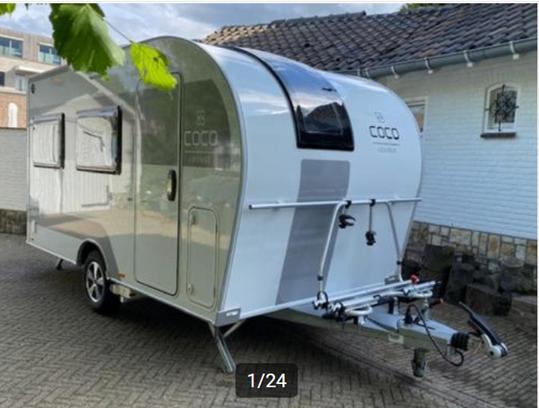 Dethleffs Coco Lounge, Uniek design, mover, luifel, fietsrek, Rondzit, Tot en met 2, 750 - 1000 kg, Particulier