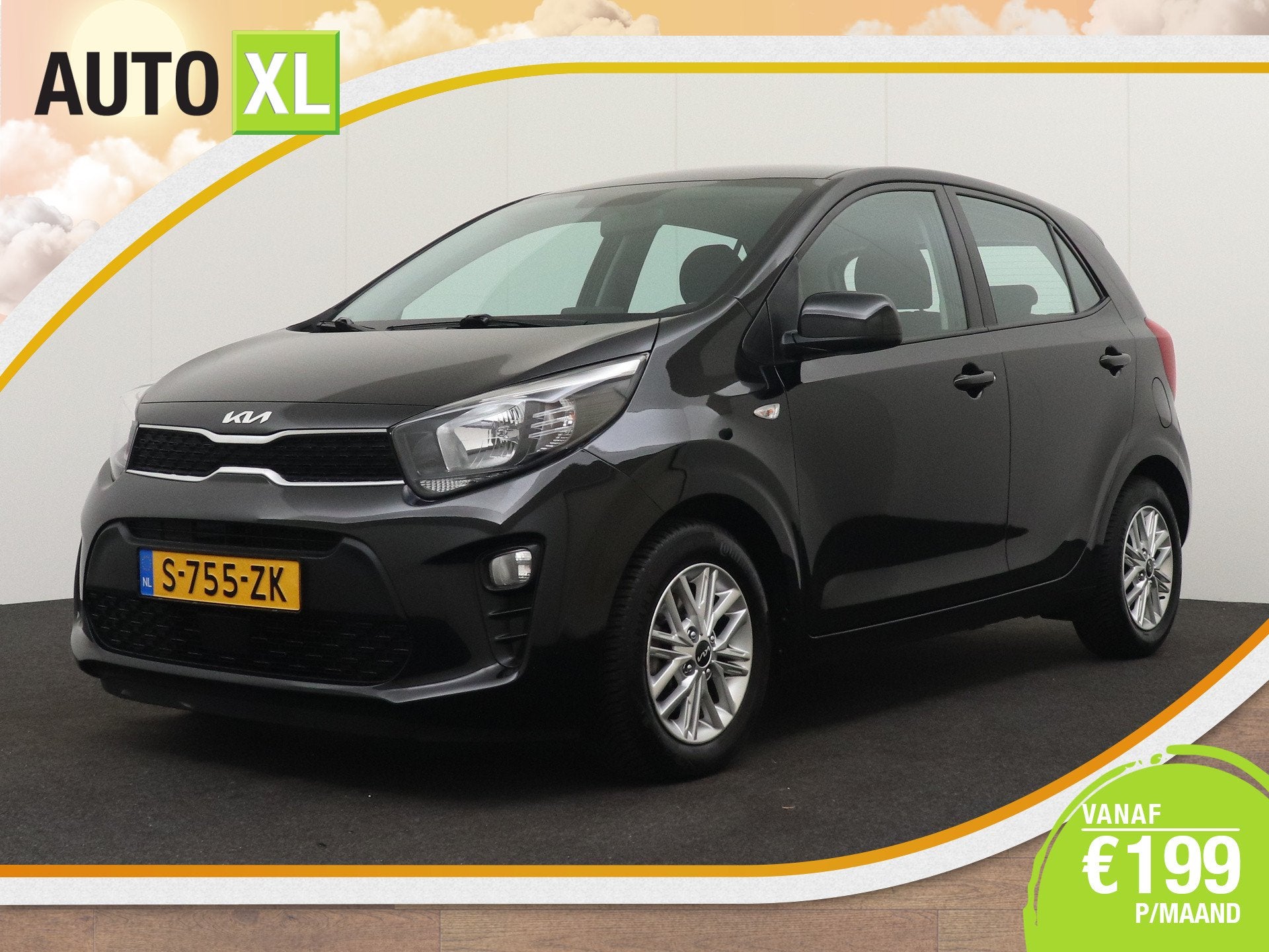 Kia Picanto 1.0 DPi DynamicLine Camera Carplay Cruise 14'LMV, Voorwielaandrijving, Stof, Gebruikt, 4 stoelen
