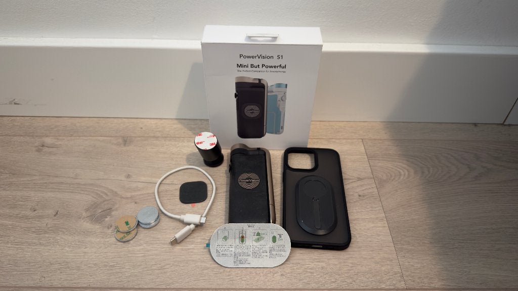 PowerVision S1 (DEFECT) smartphone gimbal + magneet,hoesje, Ophalen of Verzenden, Gebruikt, PowerVision