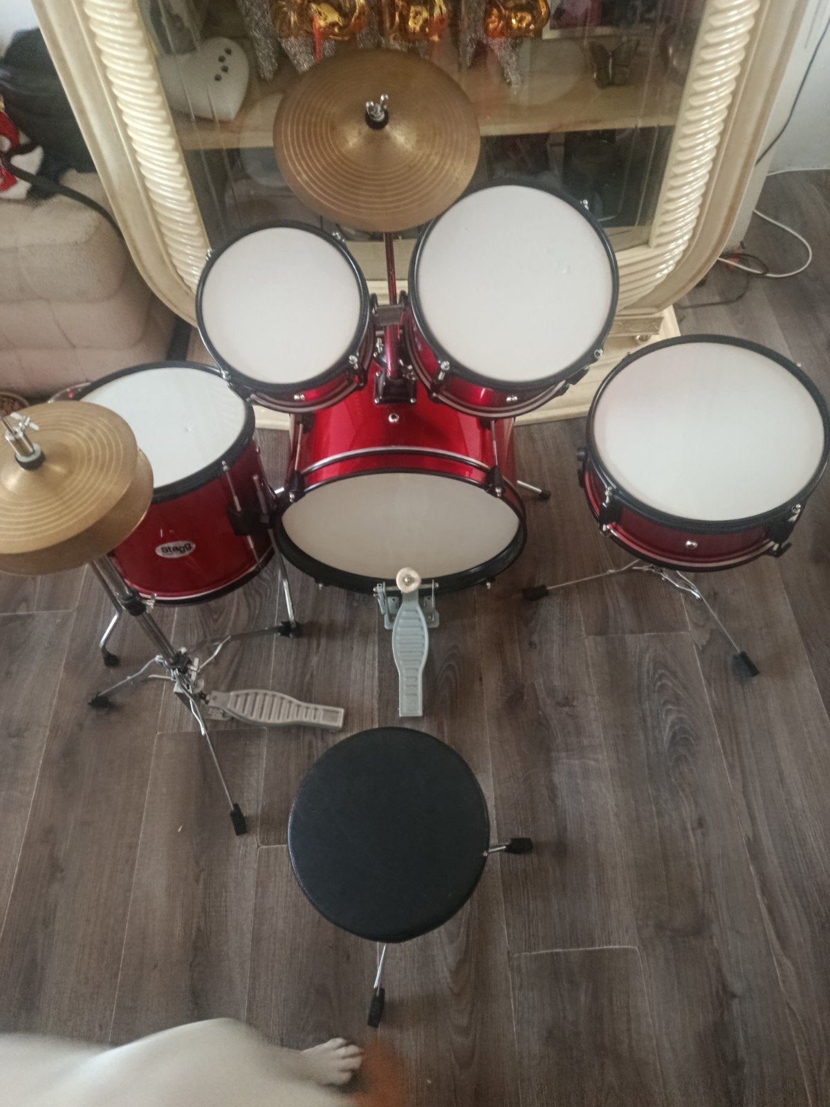 Stagg Kinder Drumstel - Compleet Rood